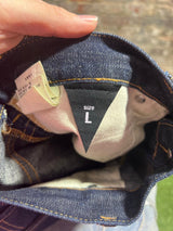 Ice Cream Chain Stitch Running Dog Jeans Sz. L