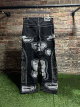 Who Decides War Black Darning Jeans Sz. 32