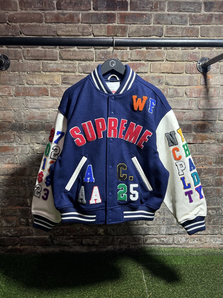 Supreme Praises Varsity Jacket Navy Sz. M