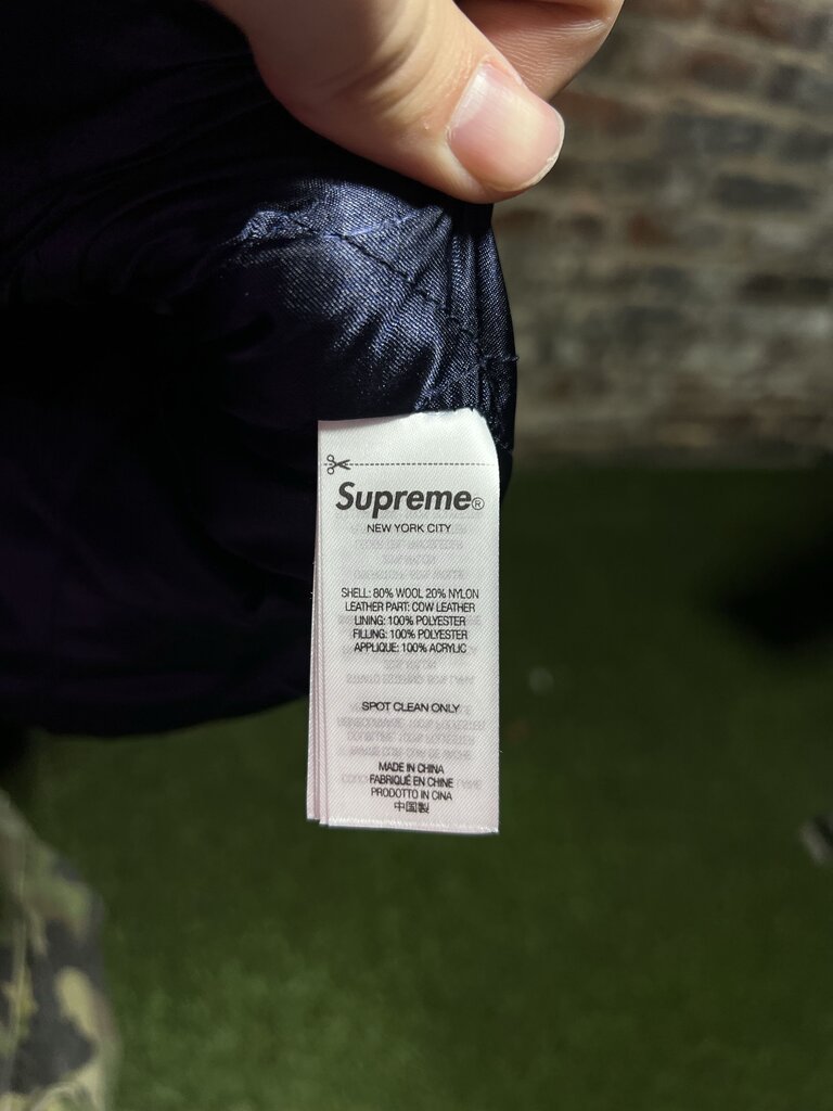 Supreme Praises Varsity Jacket Navy Sz. M