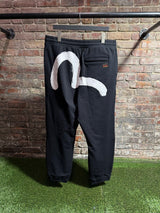 Evisu Brush Seagull Sweatpants Black Sz. XL
