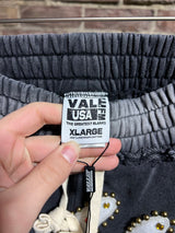Vale State Rhinestone Sweatpants Black Sz. XL