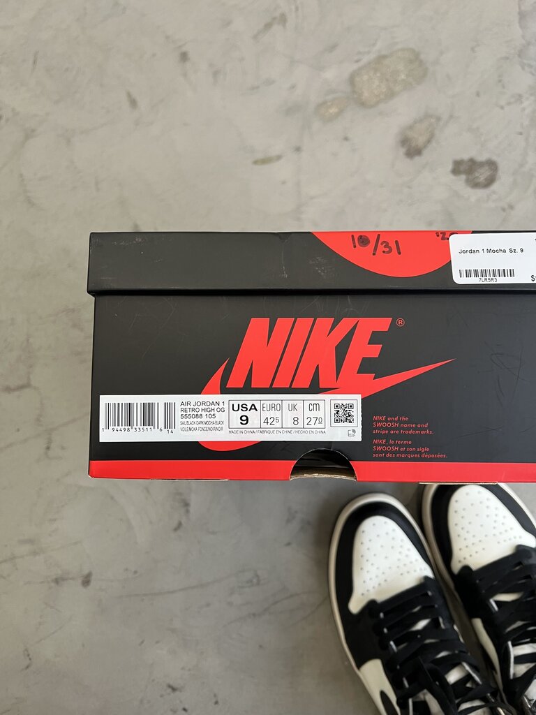 Jordan 1 Mocha Sz. 9