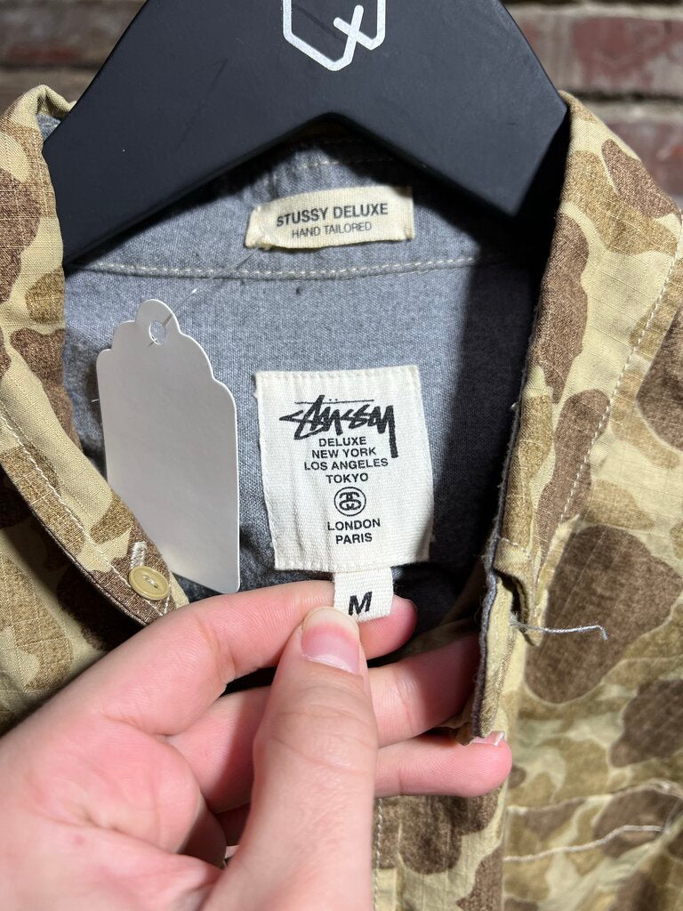 Stussy Camo Button Up Sz. M