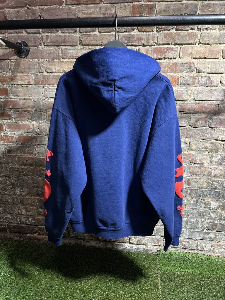 Sp5der Worldwide Hoodie Navy/Red Sz. L
