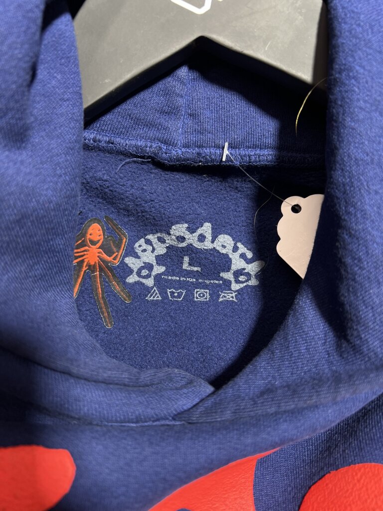 Sp5der Worldwide Hoodie Navy/Red Sz. L