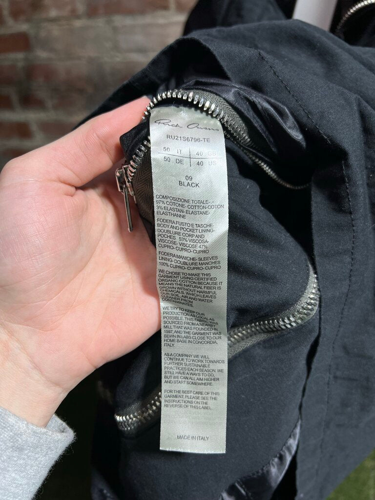 Rick Owens Mainline Black Jacket Sz. M