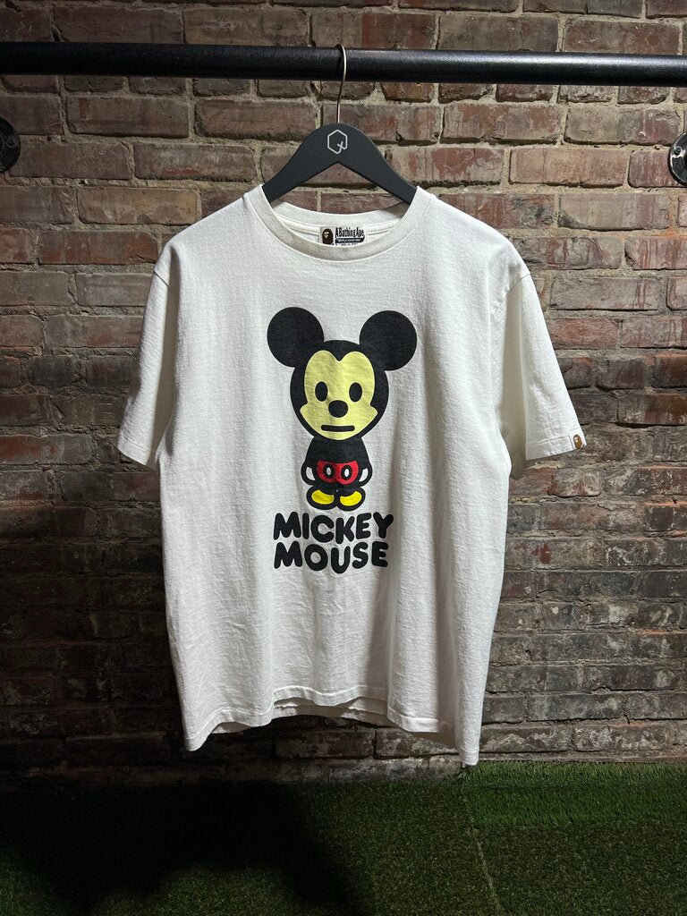 Vintage Bape 2000s X Mickey Mouse Tee Sz. L