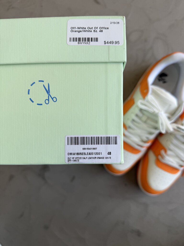 Off-White Out Of Office Orange/White Sz. 48