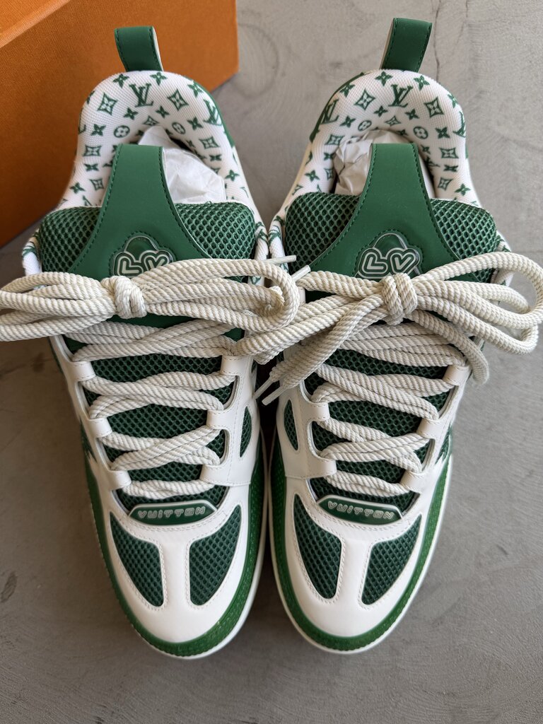 Louis Vuitton Sk8 Sneaker Green/White Sz. 14
