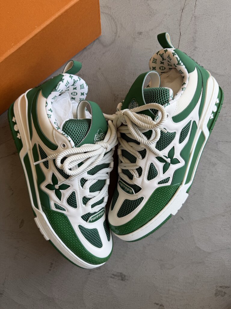 Louis Vuitton Sk8 Sneaker Green/White Sz. 14