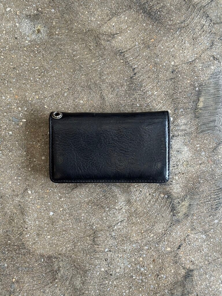Chrome Hearts 1-Zip Celtic Button Leather Wallet