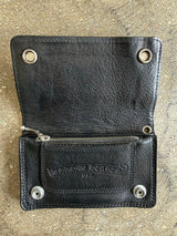 Chrome Hearts 1-Zip Celtic Button Leather Wallet