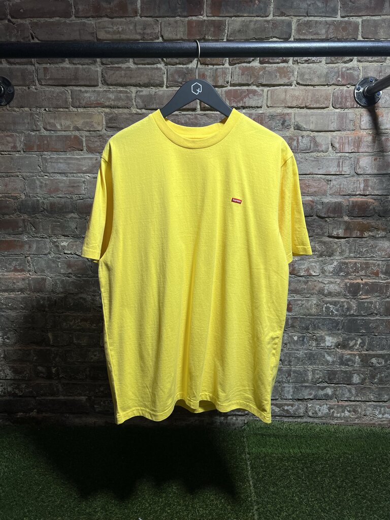 Supreme Small Box Logo Yellow Tee Sz. L