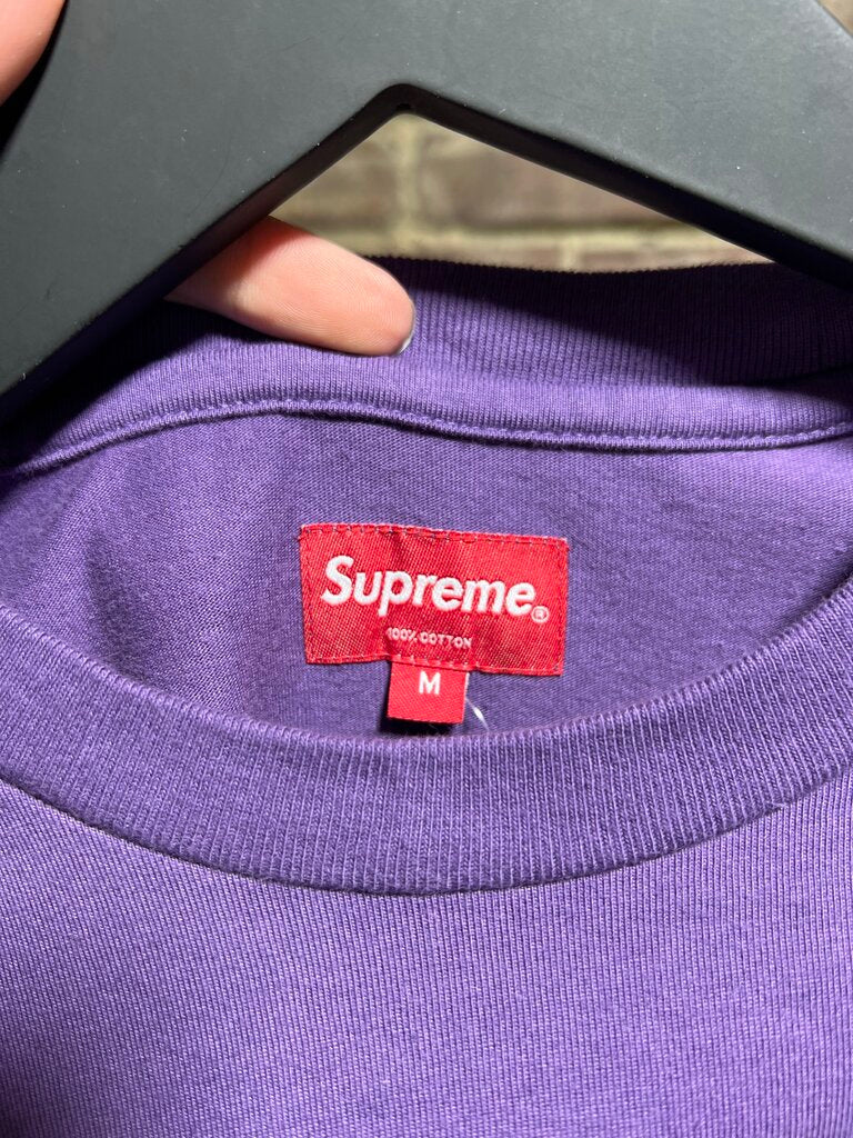 Supreme Plaid Sleeve L/S Purple/Pink Sz. M