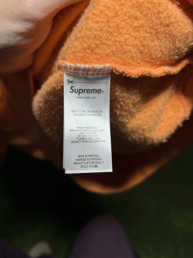 Supreme S Logo Orange Zip-UP Sz. M