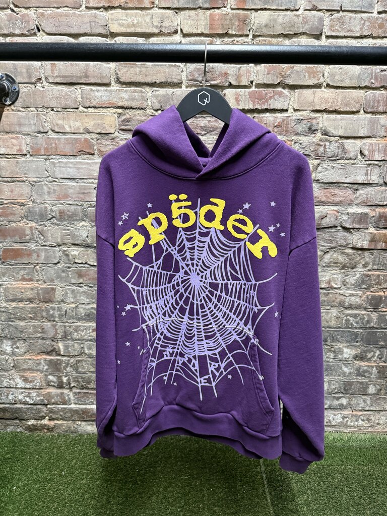 Sp5der Worldwide Purple Hoodie Sz. XL