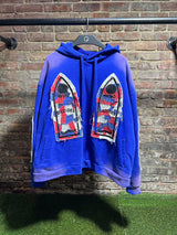 Who Decides War Window Pain Hoodie Blue Sz. XL