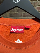 Supreme Orange Embroidered Crewneck Sz. L