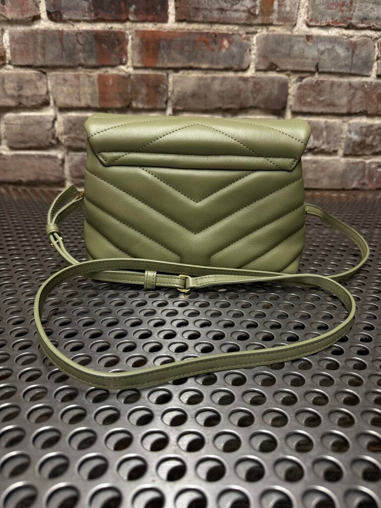 Saint Laurent Quilted Green Bag