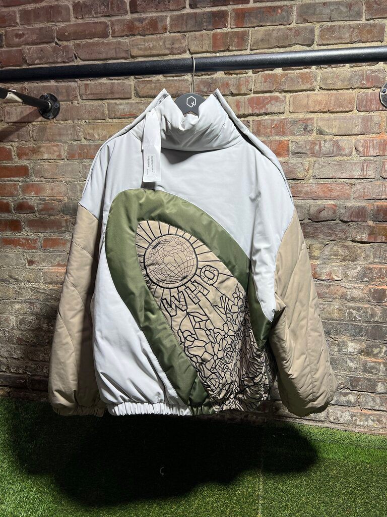 Who Decides War Side Zip Puffer Sz. XXL