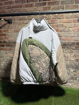 Who Decides War Side Zip Puffer Sz. XXL