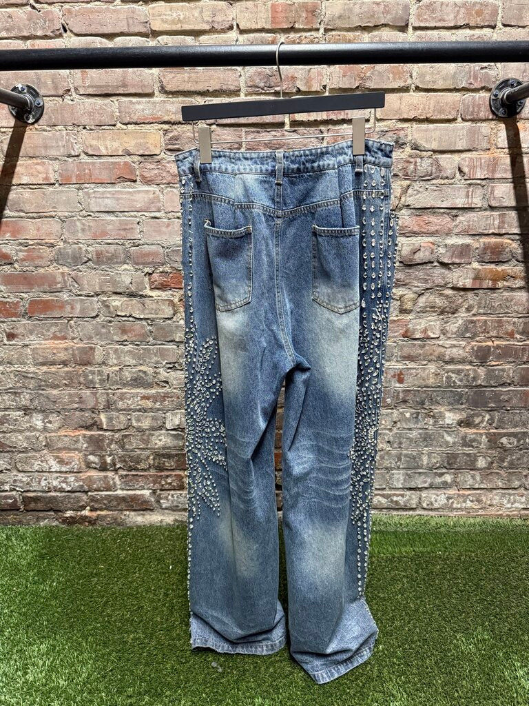 Vale Rhinestone Blue Jeans Sz. 34