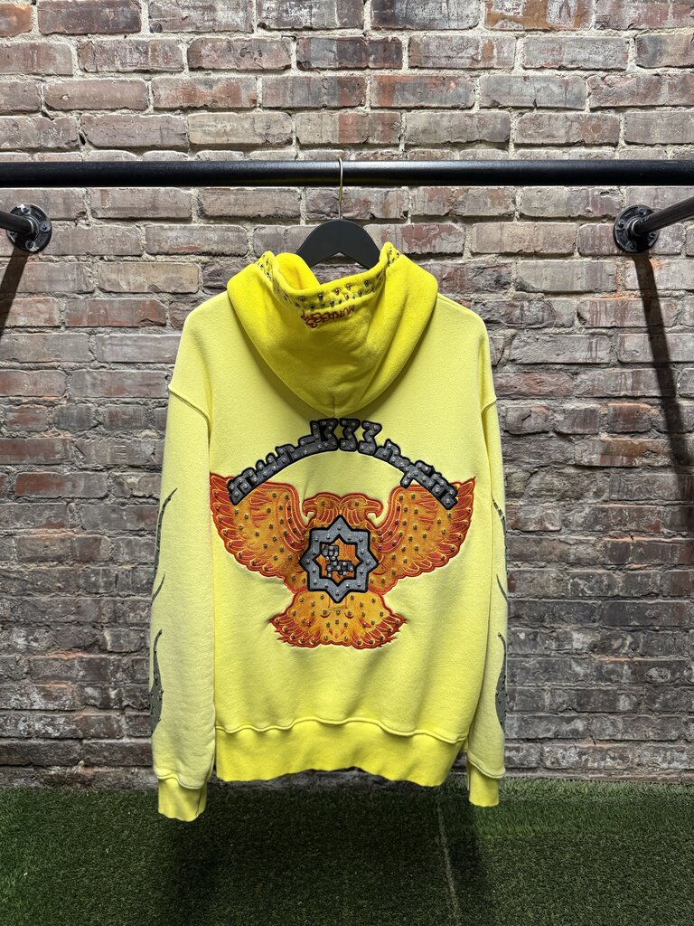 Murd333r.fm Yellow Chop333r Zip-Up Hoodie Sz. S