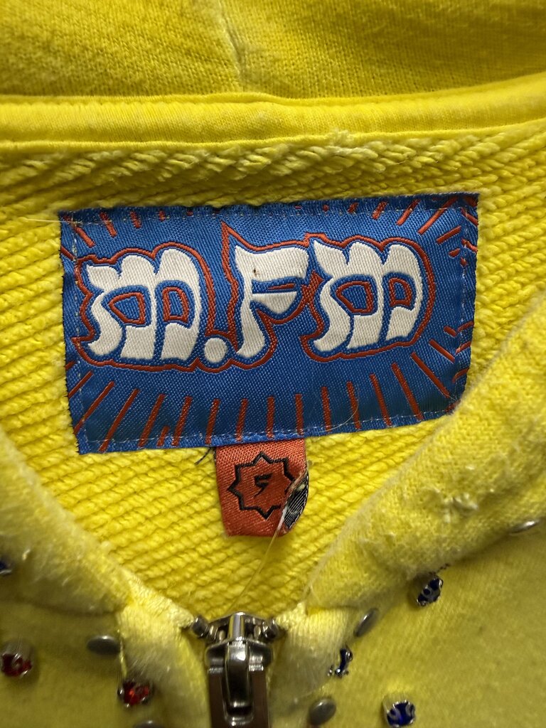 Murd333r.fm Yellow Chop333r Zip-Up Hoodie Sz. S