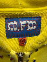 Murd333r.fm Yellow Chop333r Zip-Up Hoodie Sz. S