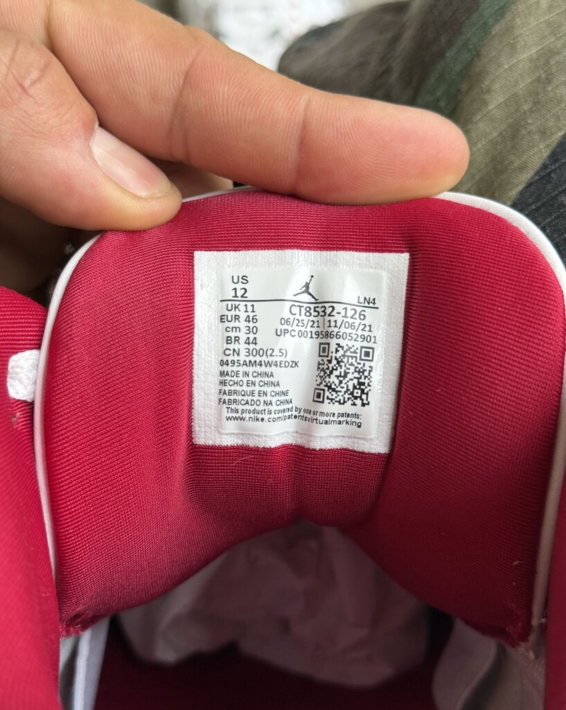 Jordan 3 Cardinal Sz. 12
