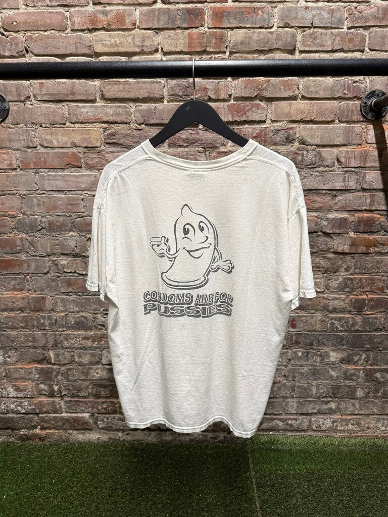 Vintage NPA Condom White Tee Sz. L