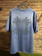 Amiri Quad Crystal Tee Blue Sz. L