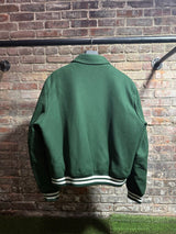 Amiri Bone Skeleton Varsity Jacket Green/White Sz. L