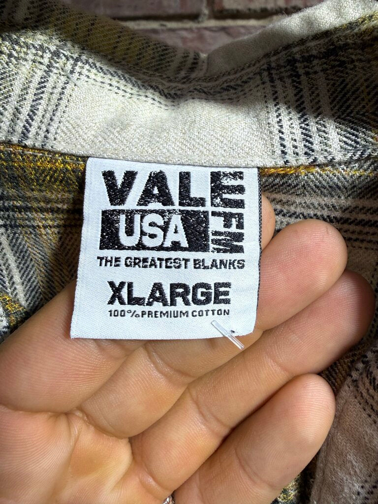 Vale State Yellow Rhinestone Flannel Sz. XL