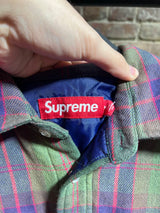 Supreme Quilted Flannel Green/Purple Sz. M