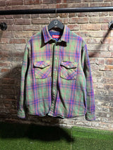 Supreme Quilted Flannel Green/Purple Sz. M