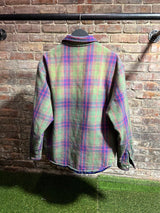 Supreme Quilted Flannel Green/Purple Sz. M