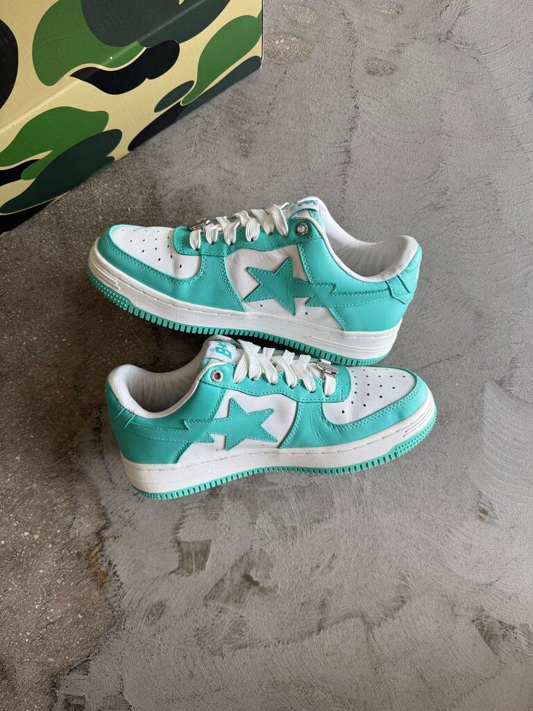 Bape Bapesta Teal/White Sz. 6