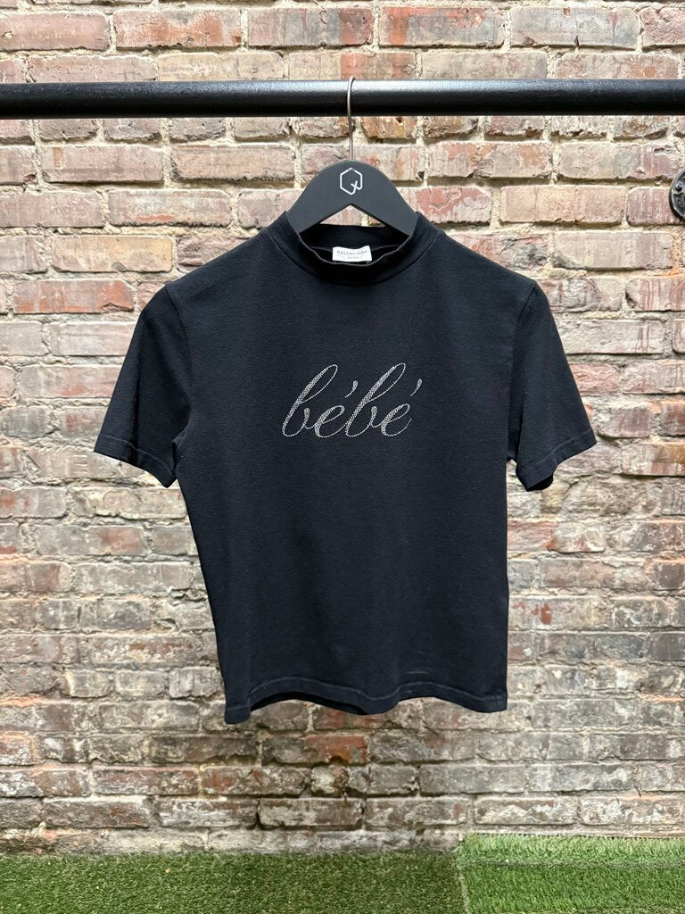 Balenciaga Bebe Rhinestone Tee Shirt Sz. S