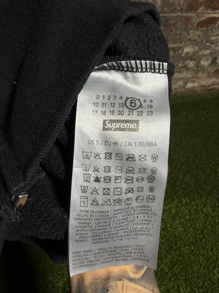 Supreme x Maison Margiela Box Logo Zip-Up Black Sz. S