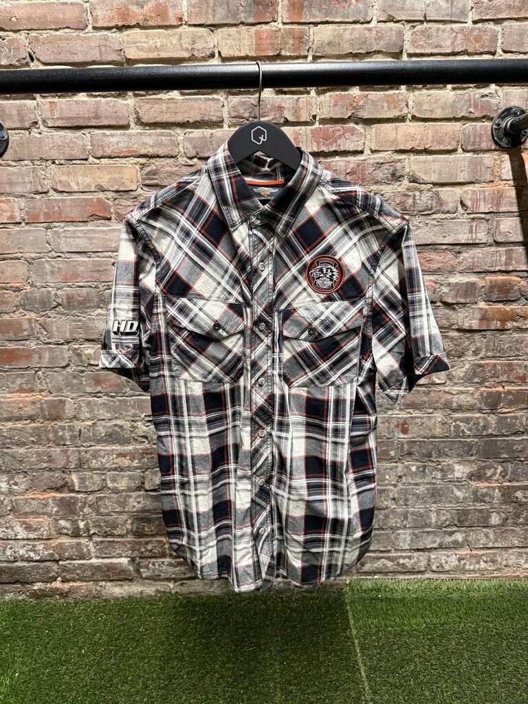 Vintage Harley Davidson Plaid Button-Up Sz. M