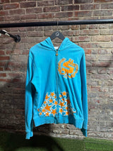 Shmack Zip-Up Hoodie Blue/Orange Sz. M
