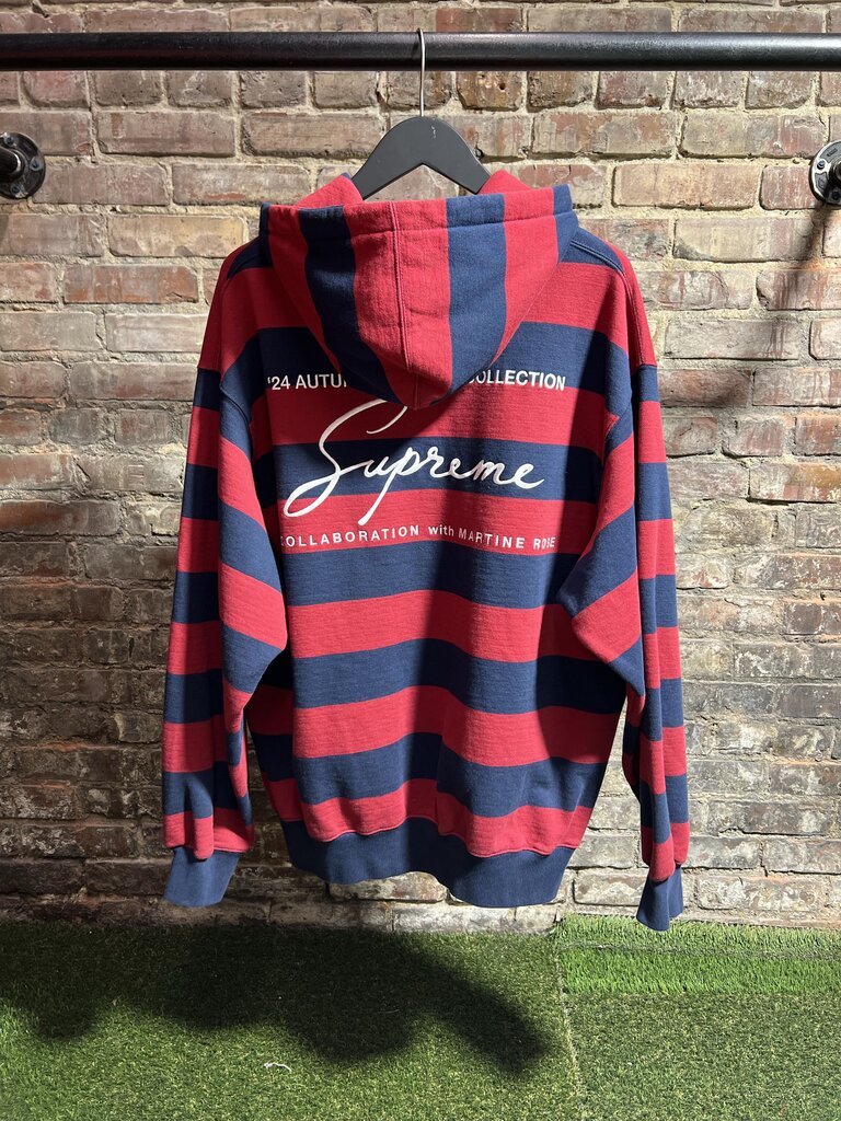 Supreme X Martine Rose Pin Stripe Hoodie Sz. L