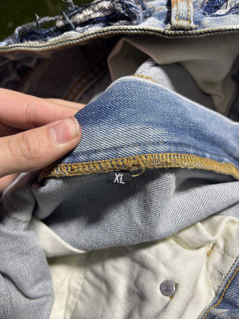 Greedy Unit Thrashed Denim Sz. XL
