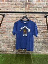 Bape Ape Head College Blue Tee Sz. M