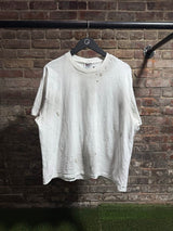Greedy Unit Faded Crop Blank White Tee Sz. L