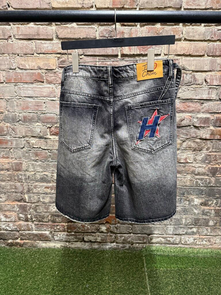 HMDD Black Wash Rhinestone Jean Shorts Sz. XS