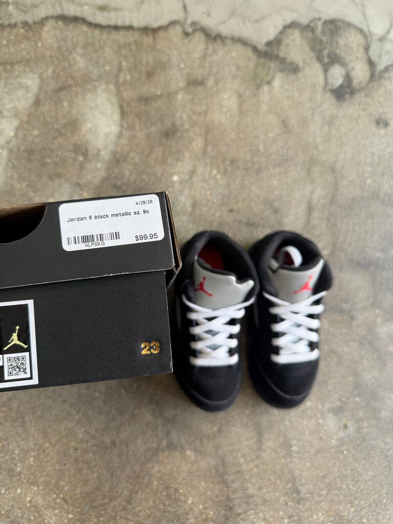Jordan 5 black metallic sz. 9c