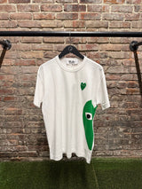 CDG White Green Heart Sz. XL